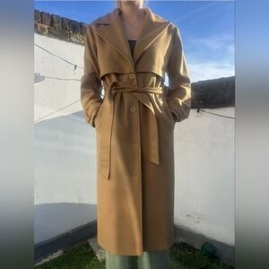 Saint & Sophia Wool Belted Trench Coat